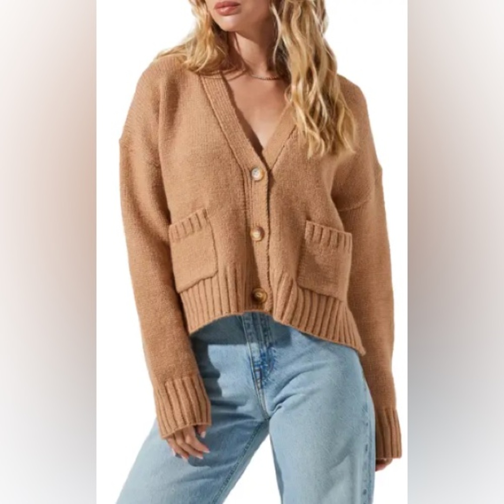 ASTR the Label Oversize Crop Cardigan